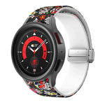 سوار ساعة سيليكوني مطبوع مغناطيسي، لساعات Samsung Galaxy Watch5