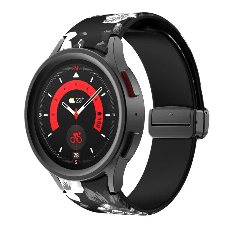 سوار ساعة سيليكوني مطبوع مغناطيسي، لساعات Samsung Galaxy Watch5
