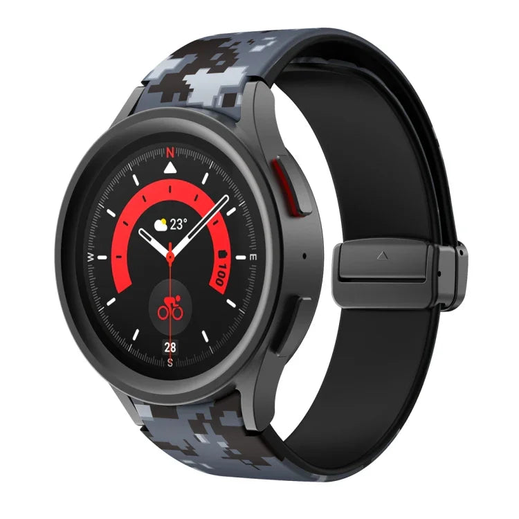 سوار ساعة سيليكوني مطبوع مغناطيسي، لساعات Samsung Galaxy Watch5