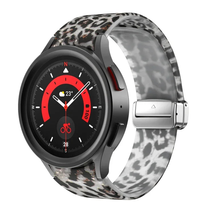 سوار ساعة سيليكوني مطبوع مغناطيسي، لساعات Samsung Galaxy Watch5