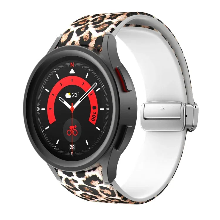 سوار ساعة سيليكوني مطبوع مغناطيسي، لساعات Samsung Galaxy Watch5