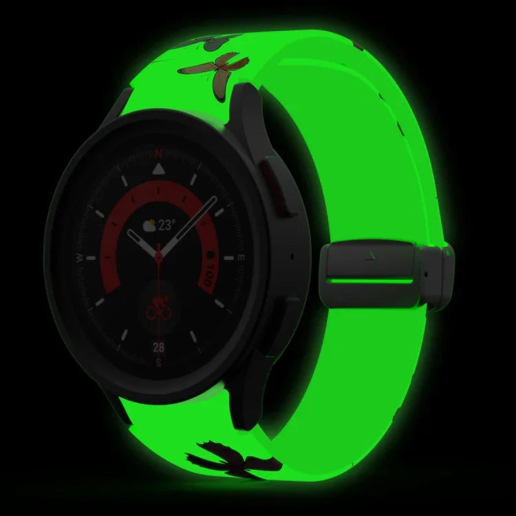 سوار ساعة سيليكوني مطبوع مغناطيسي، لساعات Samsung Galaxy Watch5