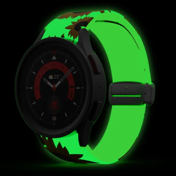 سوار ساعة سيليكوني مطبوع مغناطيسي، لساعات Samsung Galaxy Watch5