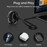 كابل شحن مغناطيسي للساعة الذكية، الطول: 1م، لمنفذ Type-C في Google Pixel Watch، لمنفذ USB في Google Pixel Watch