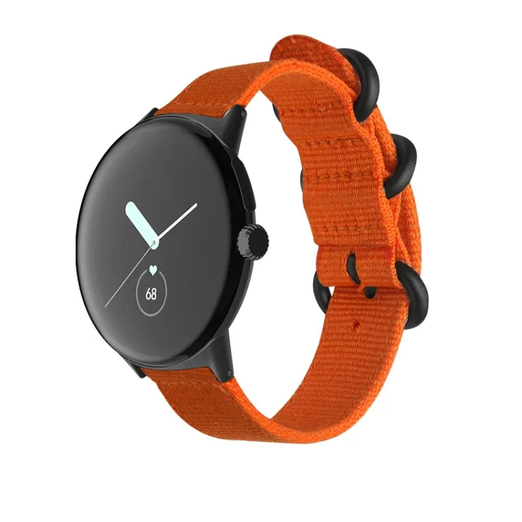 سوار ساعة من النايلون المنسوج مع إبزيم فولاذي، لـ Google Pixel Watch 4 / 3 / 2 / 1 مقاس 41مم