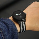 Woven Nylon Steel Buckle Watch Band, For Google Pixel Watch 4 / 3 / 2 / 1 41mm
