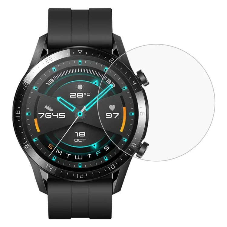 فيلم زجاجي مقسى لحماية شاشة ساعة Huawei Watch GT 2 مقاس 42مم، لـ Garmin Fenix 7S، لـ Realme Watch، لـ Amazfit Falcon، لـ Huawei Watch GT 2 42مم، لـ Huawei Watch GT 3 42مم، لـ Garmin Forerunner 158، لـ Garmin Instinct Crossover