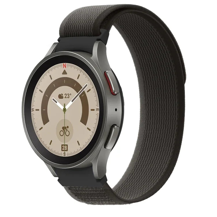 سوار ساعة من النايلون بحلقة، لساعات Samsung Galaxy Watch4 / 5 / 5 Pro