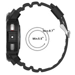 Armor Silicone Watch Band + Protective Case, For Samsung Galaxy Watch5 40mm, For Samsung Galaxy Watch5 44mm, For Samsung Galaxy Watch4 40mm, For Samsung Galaxy Watch4 44mm