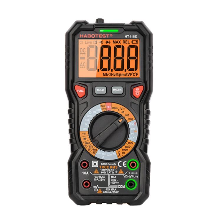 جهاز قياس متعدد رقمي يدوي عالي الدقة محمول HABOTEST HT118D، HT118D