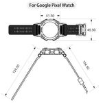 سوار ساعة متكامل بلون صلب مقاوم للماء والغبار والصدمات، لساعة Google Pixel