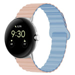سوار ساعة من السيليكون المغناطيسي مع إبزيم عكسي، لساعات Google Pixel Watch 4 / 3 / 2 / 1 41 مم