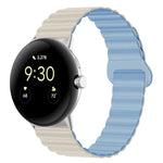 سوار ساعة من السيليكون المغناطيسي مع إبزيم عكسي، لساعات Google Pixel Watch 4 / 3 / 2 / 1 41 مم