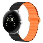 سوار ساعة من السيليكون المغناطيسي مع إبزيم عكسي، لساعات Google Pixel Watch 4 / 3 / 2 / 1 41 مم
