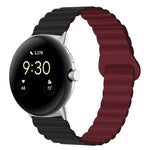 سوار ساعة من السيليكون المغناطيسي مع إبزيم عكسي، لساعات Google Pixel Watch 4 / 3 / 2 / 1 41 مم