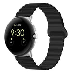 سوار ساعة من السيليكون المغناطيسي مع إبزيم عكسي، لساعات Google Pixel Watch 4 / 3 / 2 / 1 41 مم