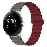 سوار ساعة من السيليكون المغناطيسي مع إبزيم عكسي، لساعات Google Pixel Watch 4 / 3 / 2 / 1 41 مم