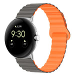 سوار ساعة من السيليكون المغناطيسي مع إبزيم عكسي، لساعات Google Pixel Watch 4 / 3 / 2 / 1 41 مم