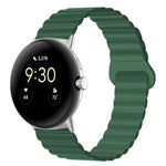 سوار ساعة من السيليكون المغناطيسي مع إبزيم عكسي، لساعات Google Pixel Watch 4 / 3 / 2 / 1 41 مم