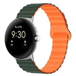 سوار ساعة من السيليكون المغناطيسي مع إبزيم عكسي، لساعات Google Pixel Watch 4 / 3 / 2 / 1 41 مم