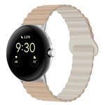 سوار ساعة من السيليكون المغناطيسي مع إبزيم عكسي، لساعات Google Pixel Watch 4 / 3 / 2 / 1 41 مم