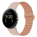 سوار ساعة من السيليكون المغناطيسي مع إبزيم عكسي، لساعات Google Pixel Watch 4 / 3 / 2 / 1 41 مم