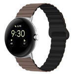 سوار ساعة من السيليكون المغناطيسي مع إبزيم عكسي، لساعات Google Pixel Watch 4 / 3 / 2 / 1 41 مم