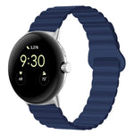 سوار ساعة من السيليكون المغناطيسي مع إبزيم عكسي، لساعات Google Pixel Watch 4 / 3 / 2 / 1 41 مم