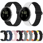 سوار ساعة من السيليكون المغناطيسي مع إبزيم عكسي، لساعات Google Pixel Watch 4 / 3 / 2 / 1 41 مم