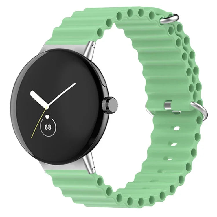 سوار ساعة من السيليكون بلون المحيط، لساعات Google Pixel Watch 4 / 3 / 2 / 1 41 مم