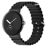 سوار ساعة من السيليكون بلون المحيط، لساعات Google Pixel Watch 4 / 3 / 2 / 1 41 مم