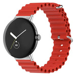 سوار ساعة من السيليكون بلون المحيط، لساعات Google Pixel Watch 4 / 3 / 2 / 1 41 مم