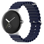 سوار ساعة من السيليكون بلون المحيط، لساعات Google Pixel Watch 4 / 3 / 2 / 1 41 مم
