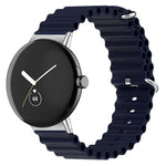 سوار ساعة من السيليكون بلون المحيط، لساعات Google Pixel Watch 4 / 3 / 2 / 1 41 مم