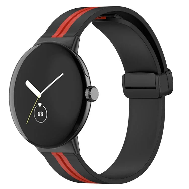 سوار ساعة سيليكون قابل للطي بلونين، لساعة Google Pixel 4 / 3 / 2 / 1 41مم