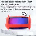 غطاء سيليكون لمكبر صوت بلوتوث مع تأثير إضاءة ملونة وحزام كتف، لـ JBL Pulse 5 أسود، لـ JBL Pulse 5 أحمر، لـ JBL Pulse 5 أزرق