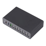 شاحن ذكي سريع 10 في 1 65 واط QC3.0 USB، قابس الولايات المتحدة، قابس المملكة المتحدة، قابس أستراليا