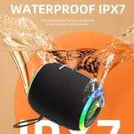 مكبر صوت بلوتوث مقاوم للماء بمعيار IPX7 صغير بقوة 10 واط من HOPESTAR P35 mini للاستخدام الخارجي