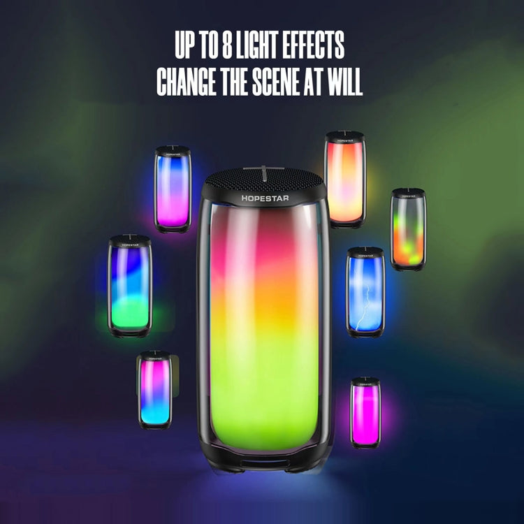 مكبر صوت HOPESTAR P49 Tone Pulse مقاوم للماء مع إضاءة RGB وبلوتوث، P49(أزرق)، P49(أسود)، P49(رمادي)
