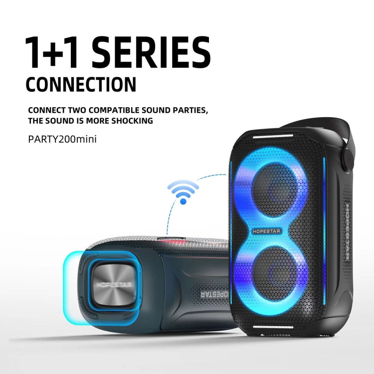 مكبر صوت HOPESTAR Party200 mini محمول مع إضاءة Tone Pulse RGB وبلوتوث، Party200 mini