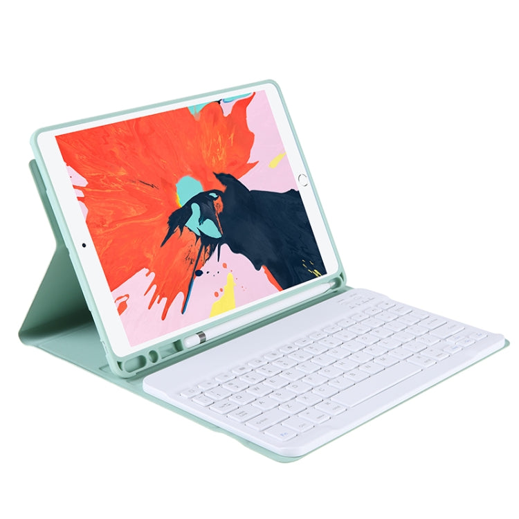 حافظة واقية بلون حلوى من TPU مع لوحة مفاتيح بلوتوث فائقة النحافة وحامل وفتحة قلم لجهاز iPad Air 4 / Air 5 / Pro 11 بوصة 2022 / 2021 / 2020 / 2018، T11B