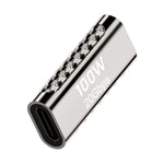 محول من Type-C أنثى إلى Type-C أنثى بقوة 100 واط وسرعة 20 جيجابت في الثانية من سبائك الزنك، Type-C أنثى إلى Type-C أنثى مستقيم