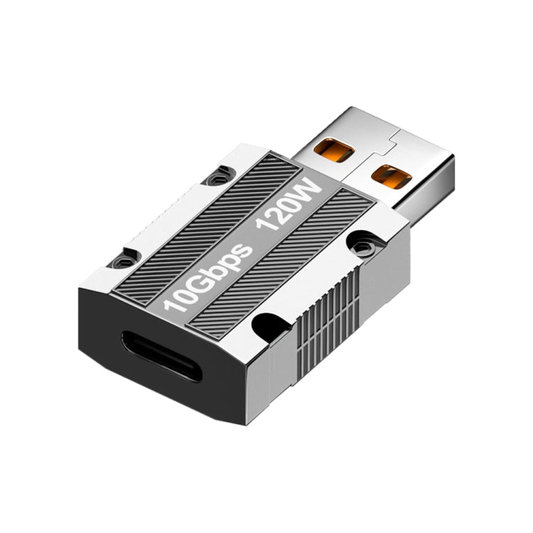 محول مستقيم من Type-C أنثى إلى USB 3.0 ذكر بقوة 120 واط من سبائك الزنك، Type-C أنثى إلى USB 3.0 ذكر مستقيم