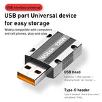 محول مستقيم من Type-C أنثى إلى USB 3.0 ذكر بقوة 120 واط من سبائك الزنك، Type-C أنثى إلى USB 3.0 ذكر مستقيم