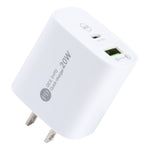 شاحن سريع PD بقدرة 20 واط بمنفذ USB-C/Type-C + QC 3.0 USB، المواصفات: قابس الولايات المتحدة
