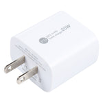 شاحن سريع PD بقدرة 20 واط بمنفذ USB-C/Type-C + QC 3.0 USB، المواصفات: قابس الولايات المتحدة