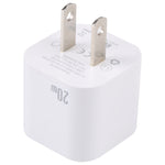 شاحن سريع 20 واط PD USB-C/Type-C، المواصفات: قابس الولايات المتحدة، قابس الولايات المتحدة