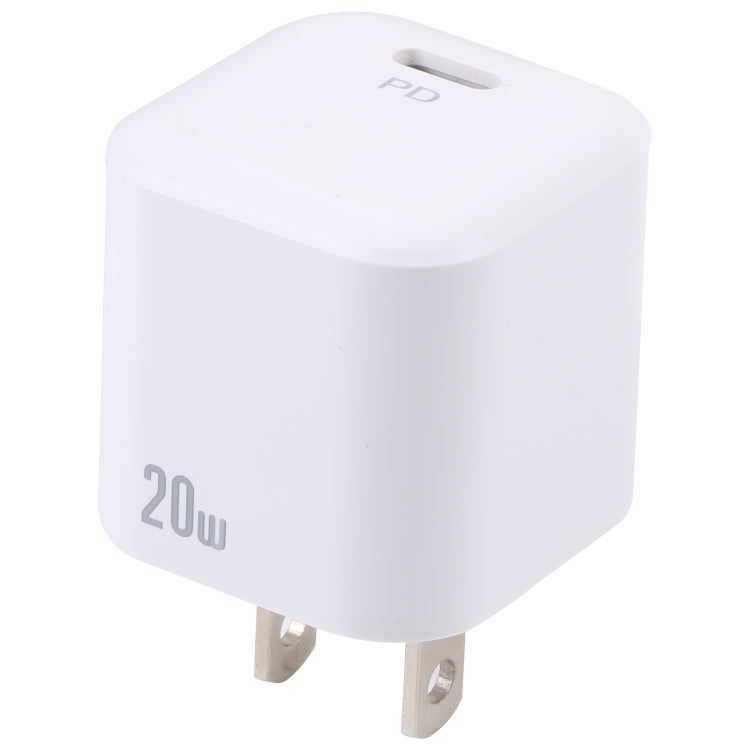 شاحن سريع 20 واط PD USB-C/Type-C، المواصفات: قابس الولايات المتحدة، قابس الولايات المتحدة