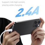 كابل شحن ونقل بيانات USB إلى 8 بن بطول 2م من USAMS موديل US-SJ604 U84 2.4A