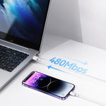 كابل شحن بيانات USAMS US-SJ610 U84 PD20W USB-C / Type-C إلى 8 دبابيس، PD20W 8 دبابيس 1 متر